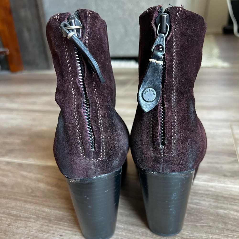 Rag & Bone Newbury rich brown suede bootie size 36=6 in fair condition - Picture 16 of 16